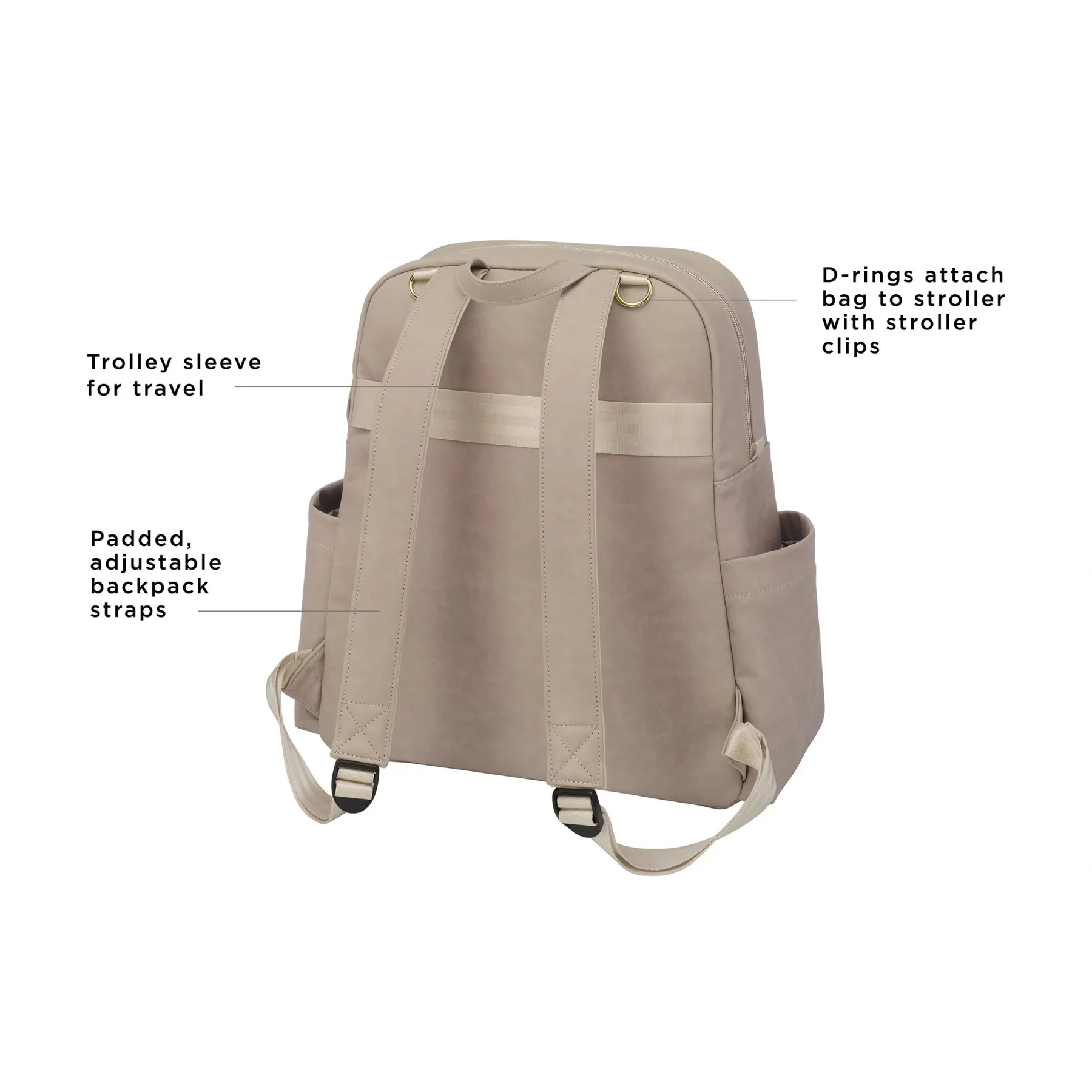 Petunia Pickle Bottom Sync Backpack - Grey Cable Stitch - Image 4