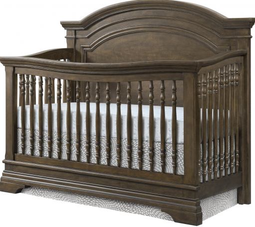 Rosewood Curve top 2 piece Crib and Dresser Set - Image 2