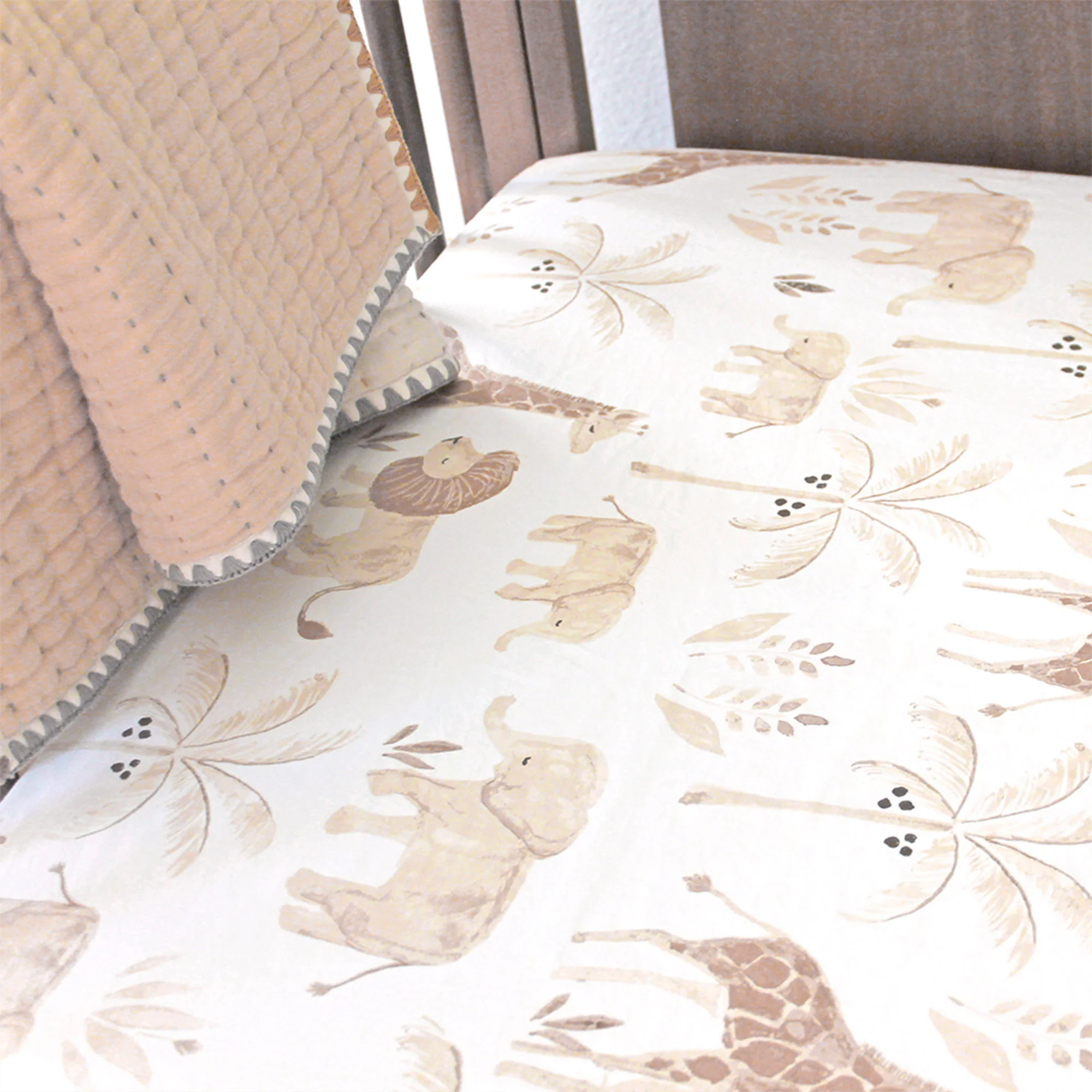 Safari Kendi Cotton Crib Sheet - Image 2