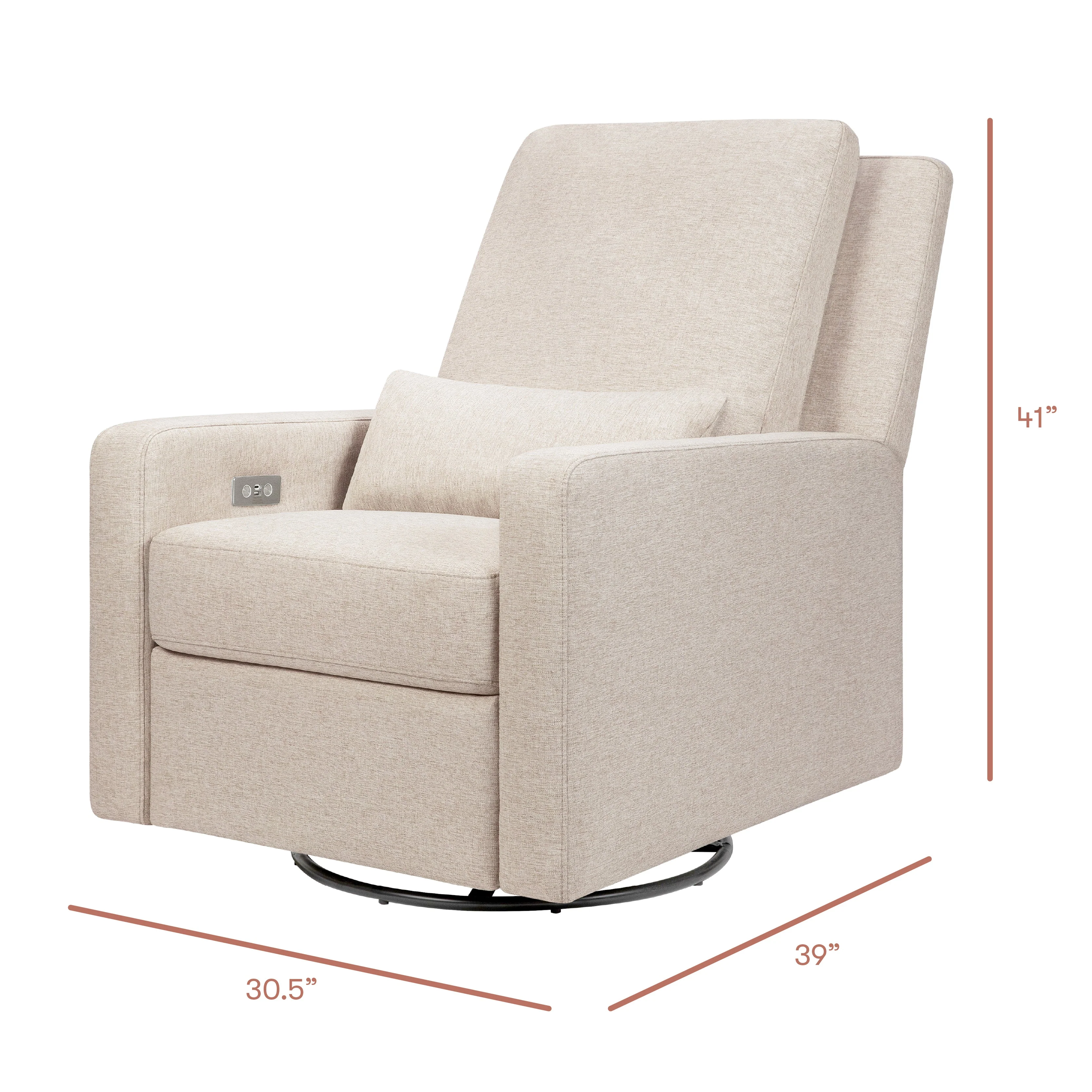 Babyletto Sigi Electronic Recliner and Glider with USB Port - Image 60