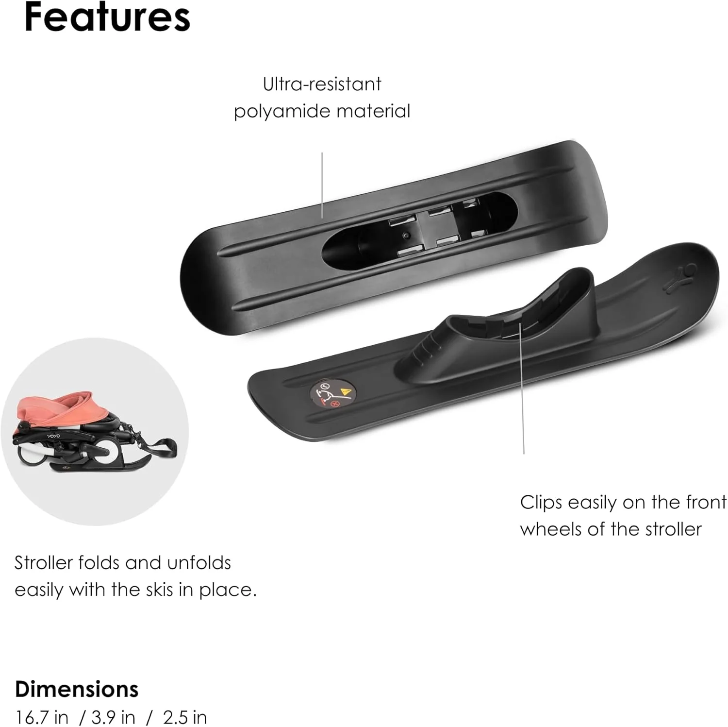 Stokke Yoyo Stroller Ski Attachment - Image 8