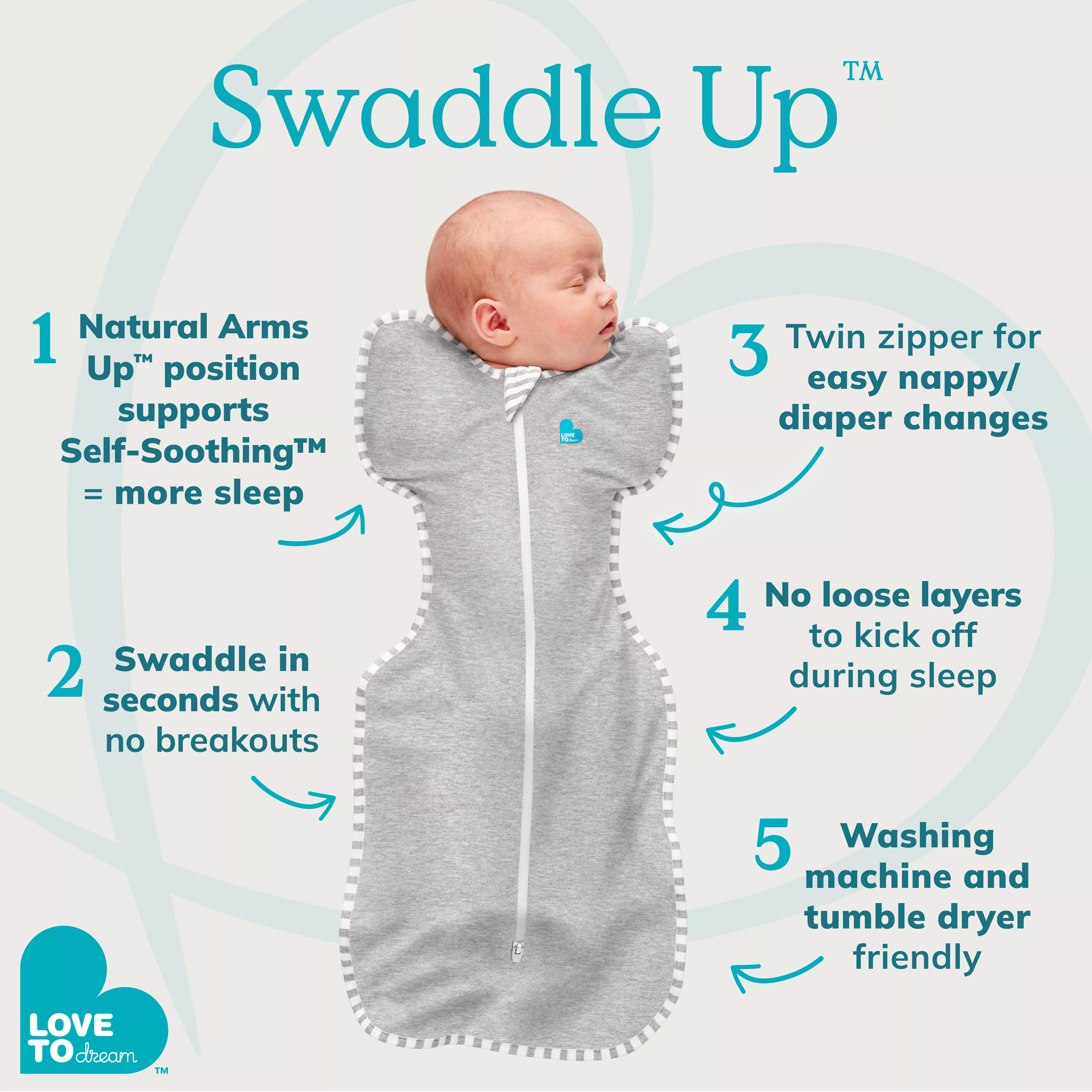 Swaddle Up Original - Dusty Pink NB - Image 4