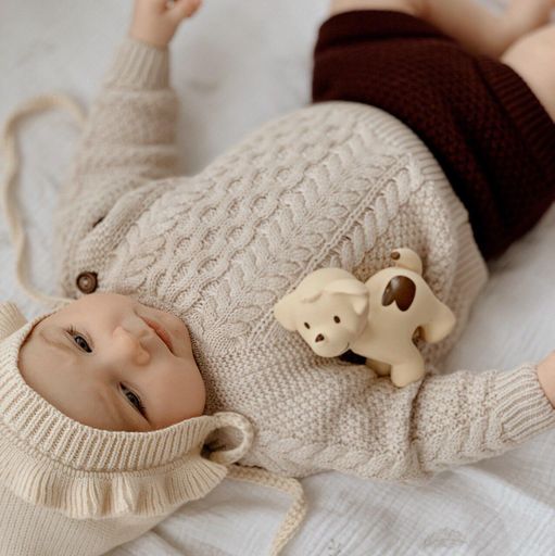Tikiri Toys Puppy Organic Teether, Rattle & Bath Toy - Image 3