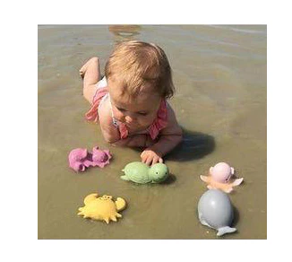 Tikiri Toys Turtle - Natural Rubber Teether, Rattle & Bath Toy - Image 2