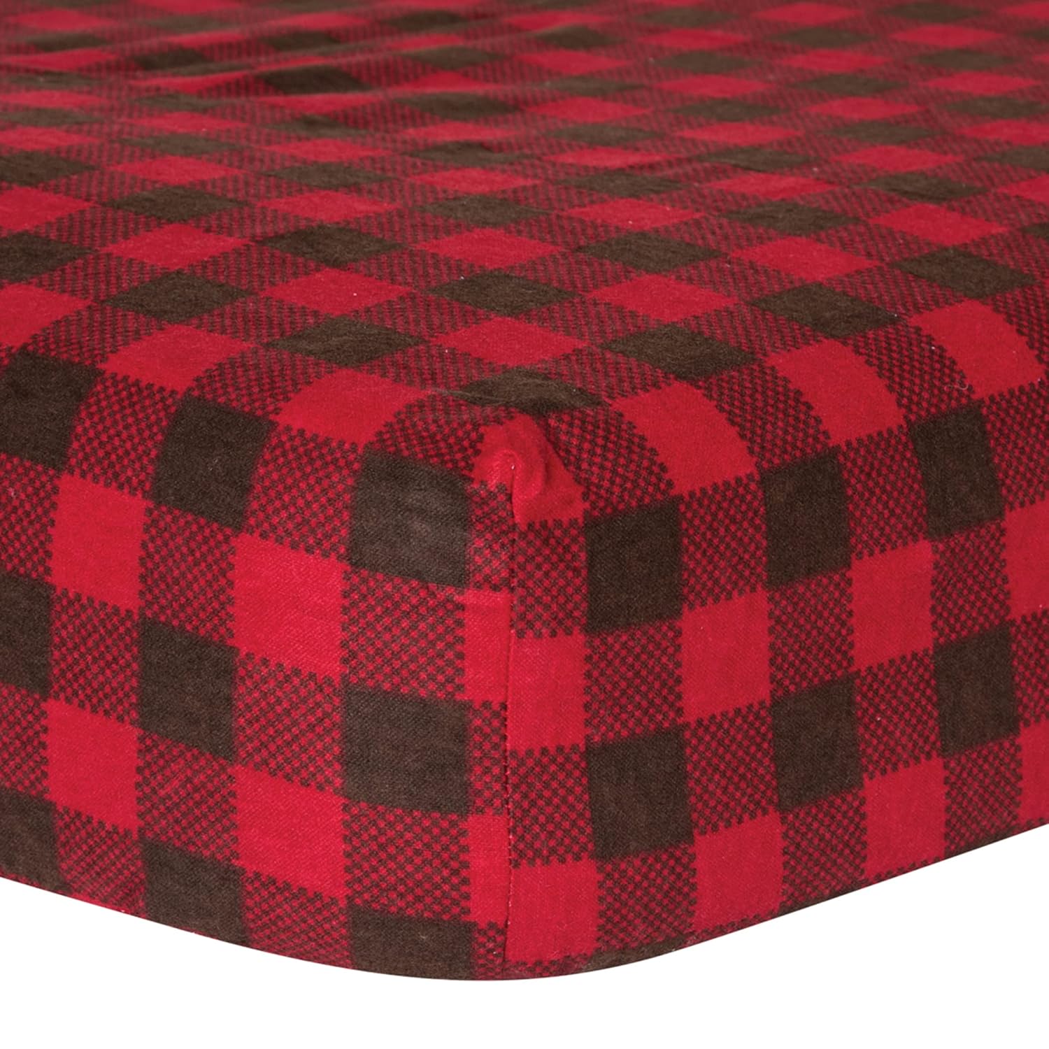 Red Buffalo Check Crib Sheet