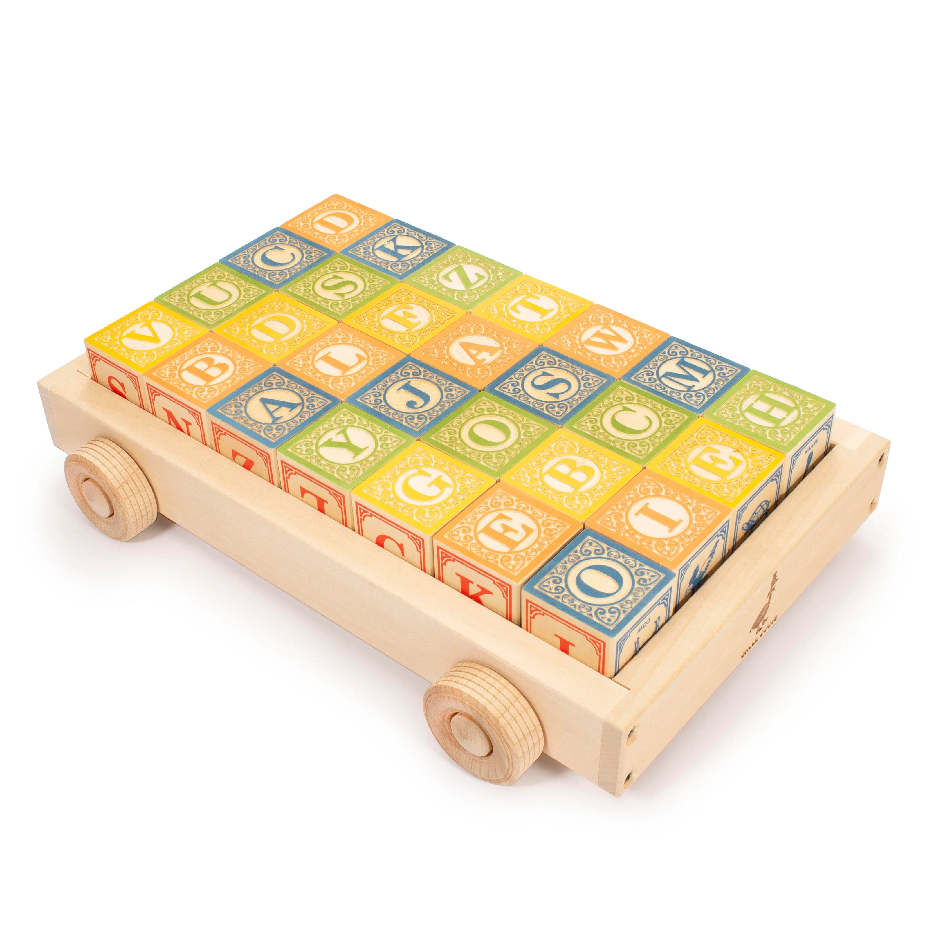 Uncle Goose ABC Blocks in Wagon - Image 3