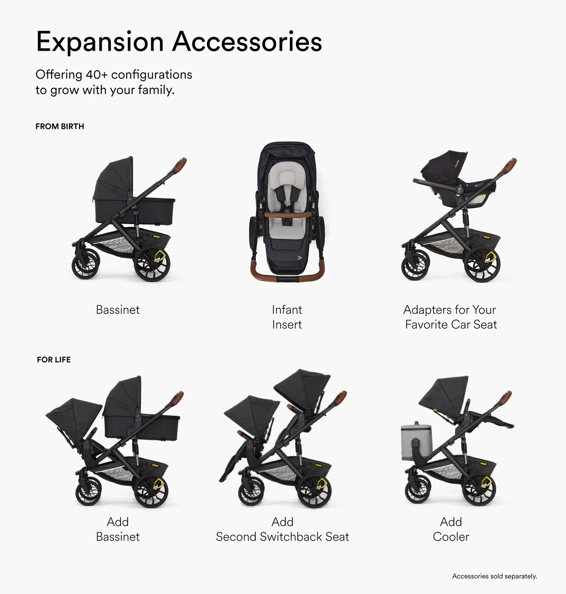 Veer Switch&Roll Luxe - Single to Double Stroller Bundle with Leather Kit - Image 10