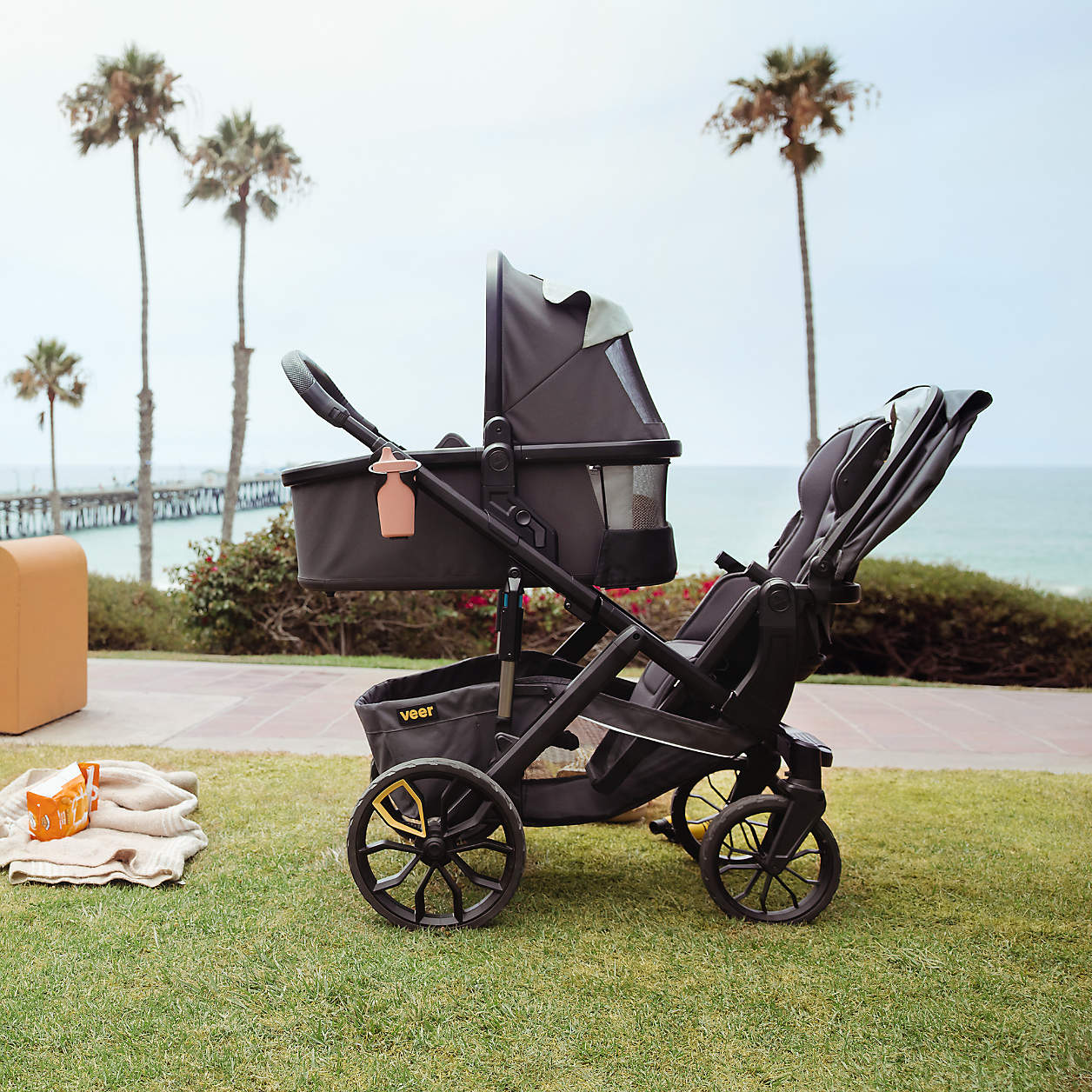 Veer Switch&Roll Luxe - Single to Double Stroller Bundle with Leather Kit - Image 7