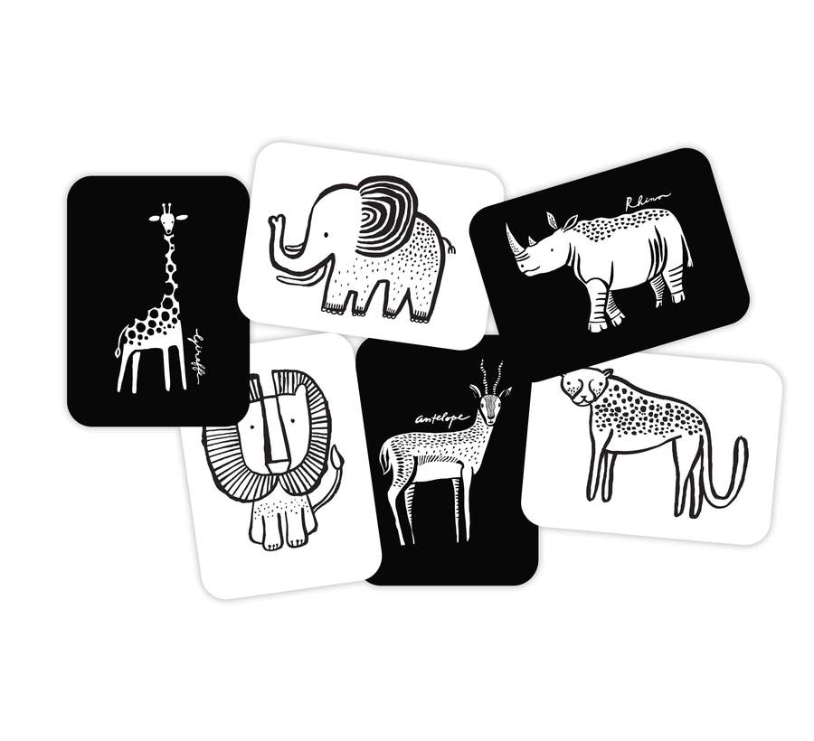Wee Gallery Art Cards for Baby - Safari Collection - Image 3
