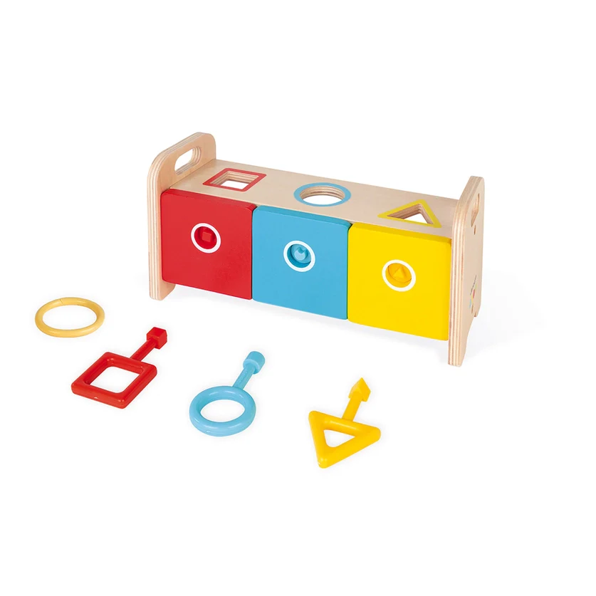 Wooden Essential Shape Sorter w/Keys - Image 3