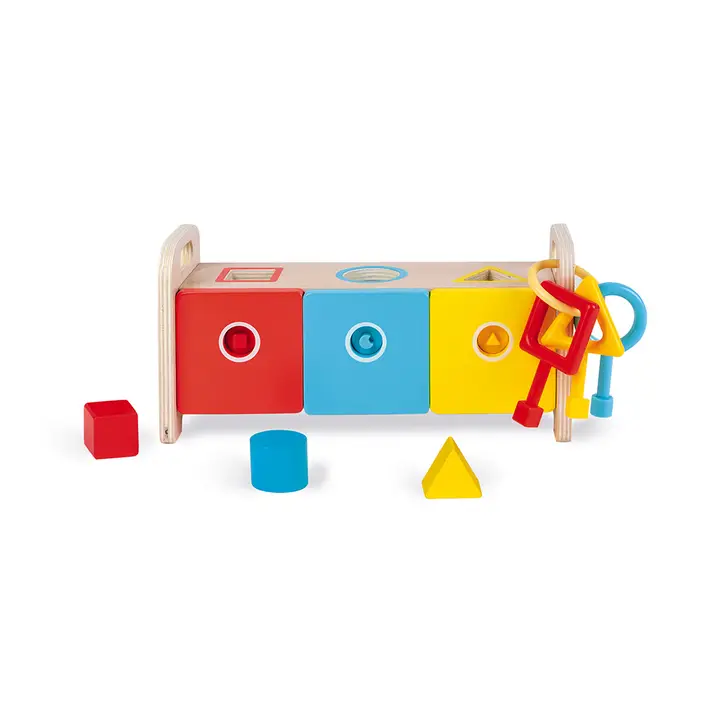 Wooden Essential Shape Sorter w/Keys - Image 4