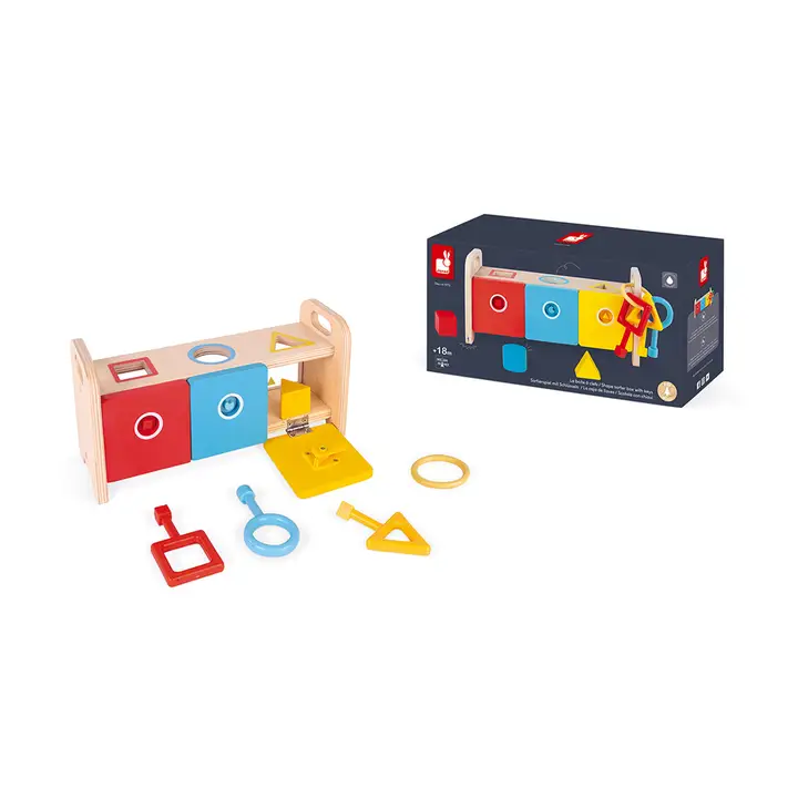 Wooden Essential Shape Sorter w/Keys - Image 5