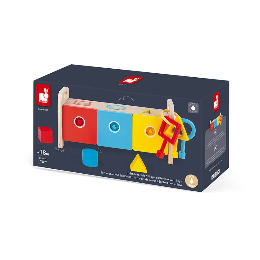 Wooden Essential Shape Sorter w/Keys - Image 6