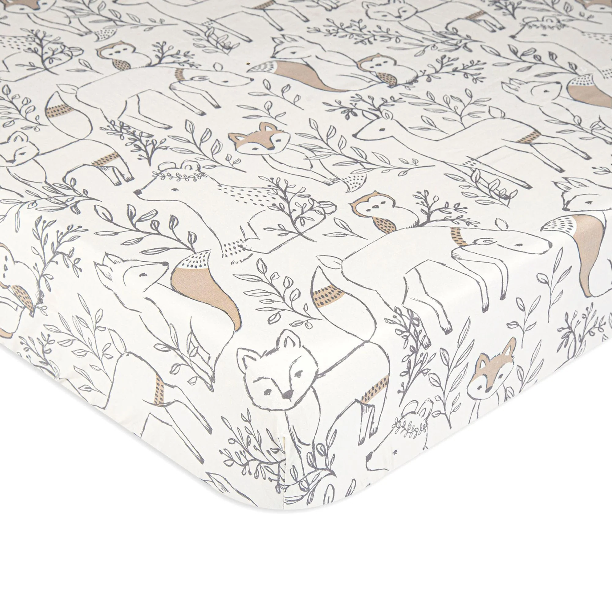 Crane Woodland Crib Sheet
